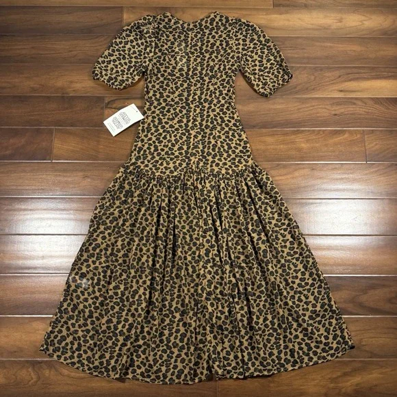 Never Fully Dressed Size US 4 / UK 8 EU 36 Leopard Print Sheer Lucia‎ Dress - Picture 8 of 12